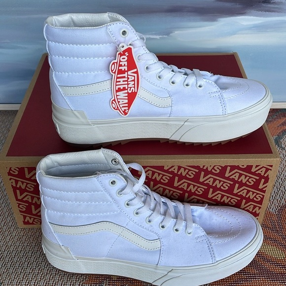 Vans WMNS Sk8-Hi Stacked (Canvas) True White
VN0A4BTWL5R Platforms Sneakers NIB - Picture 8 of 16
